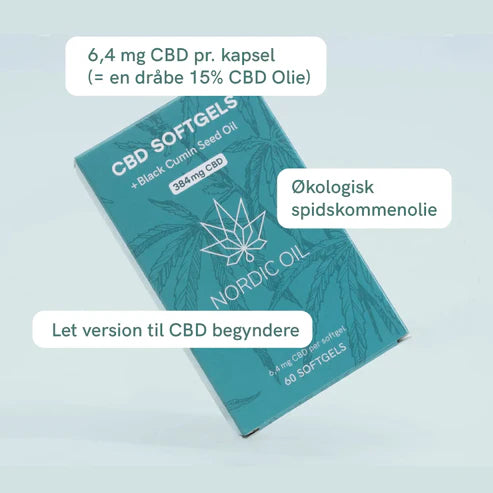 Nordic oil - CBD Kapsler black Cumin seed oil (384mg)