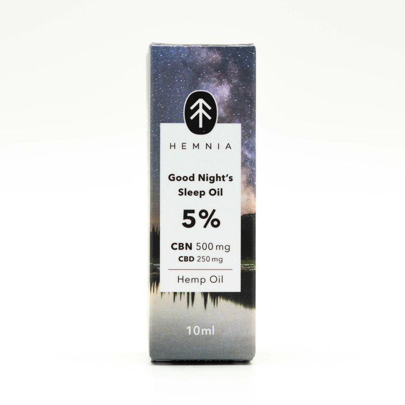 Hemnia Good Night's Sleep Hemp oil 5%, 500 mg CBN, 250 mg CBD, 10 ml