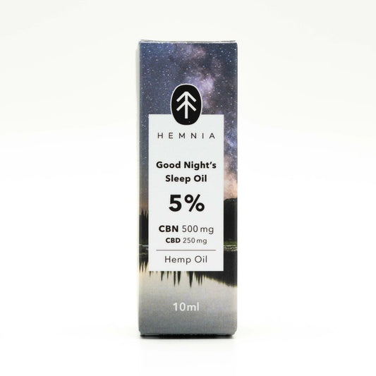Hemnia Good Night's Sleep Hemp oil 5%, 500 mg CBN, 250 mg CBD, 10 ml