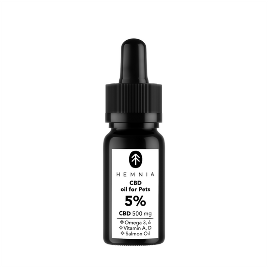 Hemnia CBD in laks oile til katte - 5% CBD, 500 mg, 10 ml
